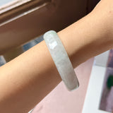 52.4mm A-Grade Natural Floral Jadeite Modern Round Bangle No.152192