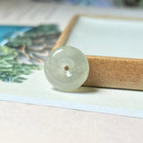 Icy A-Grade Natural Light Green Jadeite Donut No.171869