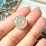 Icy A-Grade Natural Light Green Jadeite Donut No.171869