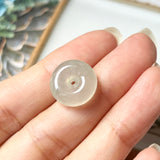 Icy A-Grade Natural Light Green Jadeite Donut No.171869