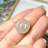 Icy A-Grade Natural Light Green Jadeite Donut No.171869