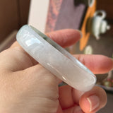 52.4mm A-Grade Natural Floral Jadeite Modern Round Bangle No.152193
