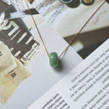 A-Grade Natural Moss on Snow Jadeite Barrel No.172129
