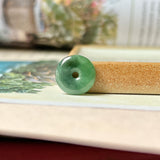 SOLD OUT: A-Grade Natural Bluish Green Jadeite Donut Pendant No.170656