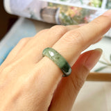 SOLD OUT: 17.1mm A-Grade Natural Imperial Green Jadeite Abacus Band No.161391