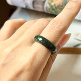 SOLD OUT: 17.1mm A-Grade Natural Imperial Green Jadeite Abacus Band No.161391