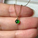 Icy A-Grade Imperial Green Jadeite Petite Dolly Pendant No.172998