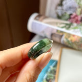 SOLD OUT: 17.1mm A-Grade Natural Imperial Green Jadeite Abacus Band No.161391