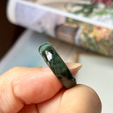 SOLD OUT: 17.1mm A-Grade Natural Imperial Green Jadeite Abacus Band No.161391