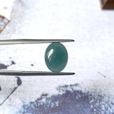 4.35 cts A-Grade Natural Bluish Green Jadeite Oval Cabochon No.130394