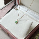 Icy A-Grade Apple Green Jadeite Petite Dolly Pendant No.173000