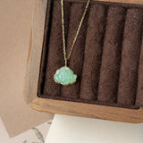 Icy A-Grade Light Green Jadeite Lotus Pendant No. 172683