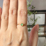16.1mm Icy A-Grade Natural Apple Green Jadeite MINI.malist Ring No.162654