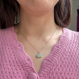Icy A-Grade Light Green Jadeite Lotus Pendant No. 172683