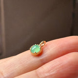 Icy A-Grade Apple Green Jadeite Petite Dolly Pendant No.173001