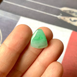 8.2 cts A-Grade Natural Moss On Snow Jadeite Fancy Shape (Triangle) No.130414