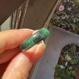 SOLD OUT: 17.1mm Imperial Green Jadeite Abacus Ring Band No.161834