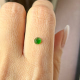 0.25cts Icy A-Grade Natural Imperial Green Jadeite Faceted Cabochon No.130495
