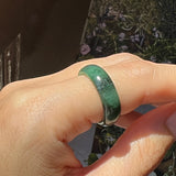 SOLD OUT: 17.1mm Imperial Green Jadeite Abacus Ring Band No.161834