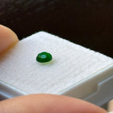 0.25cts Icy A-Grade Natural Imperial Green Jadeite Faceted Cabochon No.130495
