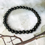 6.1mm A-Grade Natural Omphacite Jadeite Beaded Bracelet No.190385