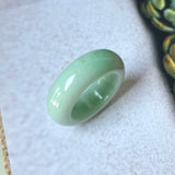 19.3mm A-Grade Natural Apple Green Jadeite Abacus Band No.162336