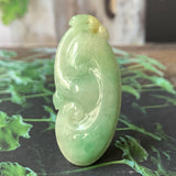 A-Grade Green Jadeite Ruyi Pendant No.220193