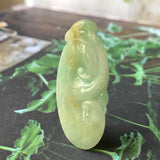 A-Grade Green Jadeite Ruyi Pendant No.220193