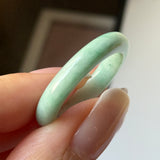 20.1mm A-Grade Natural Moss On Snow Jadeite Ring Band No.162531