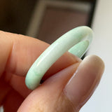 20.1mm A-Grade Natural Moss On Snow Jadeite Ring Band No.162531