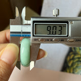 19.3mm A-Grade Natural Apple Green Jadeite Abacus Band No.162336