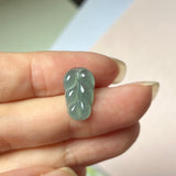 3.15 cts Icy A-Grade Natural Bluish Green Jadeite Leaf Shape No.130409