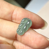 3.15 cts Icy A-Grade Natural Bluish Green Jadeite Leaf Shape No.130409