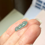 3.6 cts Icy A-Grade Natural Bluish Green Jadeite Leaf Shape No.130410