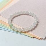 6.5mm Icy A-Grade Natural Light Lavender Jadeite Bracelet No.190472