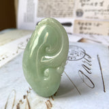 A-Grade Light Green Jadeite Ruyi Pendant No.171065