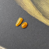 0.8 cts A-Grade Natural Orange Jadeite Pair No.130496