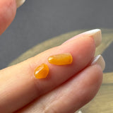 0.8 cts A-Grade Natural Orange Jadeite Pair No.130496