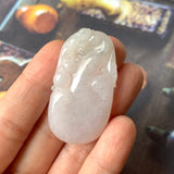 A-Grade Light Lavender Jadeite Ruyi Pendant No.170929