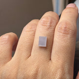 2 cts Icy A-Grade Natural Bluish Lavender Jadeite Rectangle No.130240