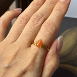 1.29 cts A-Grade Natural Orange Jadeite Pear (Droplet) No.130498