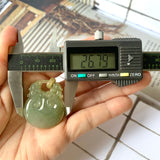 A-Grade Yellow Green Jadeite Ruyi Pendant No.170856