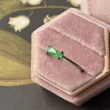 0.42 cts Icy A-Grade Natural Apple Green Jadeite Saddle No.130499