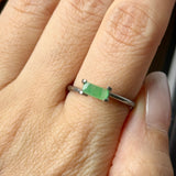 0.42 cts Icy A-Grade Natural Apple Green Jadeite Saddle No.130499