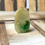 A-Grade Light Yellowish Green Jadeite Ruyi Pendant No.170972