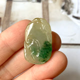 A-Grade Light Yellowish Green Jadeite Ruyi Pendant No.170972