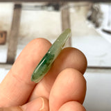 A-Grade Light Yellowish Green Jadeite Ruyi Pendant No.170972