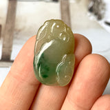 A-Grade Light Yellowish Green Jadeite Ruyi Pendant No.170972