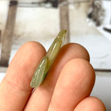 A-Grade Light Yellowish Green Jadeite Ruyi Pendant No.170972