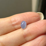 1cts Icy A-Grade Natural Floral Bluish Lavender Jadeite Oval Cabochon No.130500